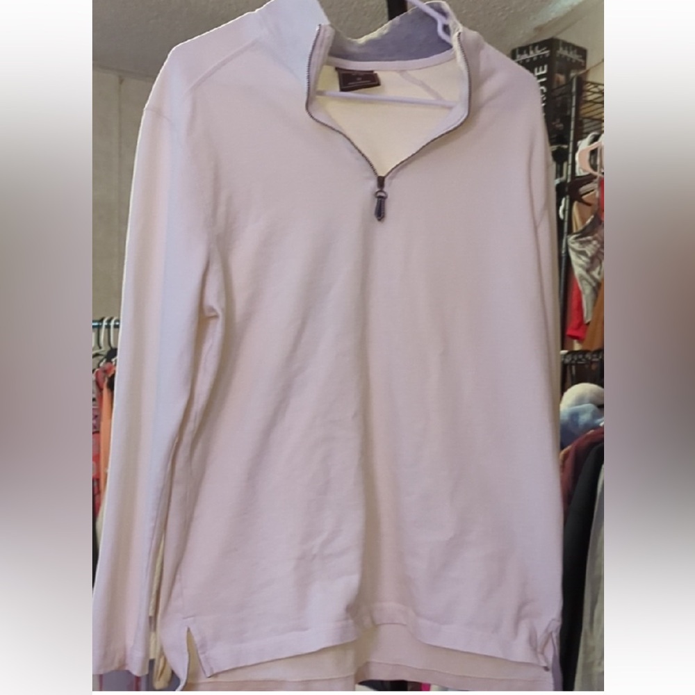 🤍✨ Steve & Barry’s Cream Quarter-Zip Pullover | Size M 🤍✨